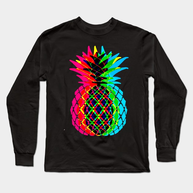 CMYK Pineapple Long Sleeve T-Shirt by lunabelleapparel